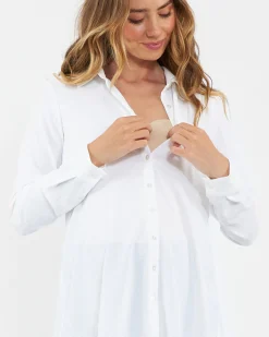 Tina Peplum Shirt White