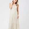 Tracy Tiered Linen Dress Natural