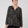 Trixie Nursing Blouse  Black / Natural