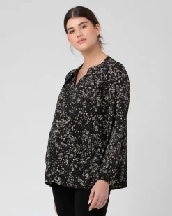 Trixie Nursing Blouse  Black / Natural