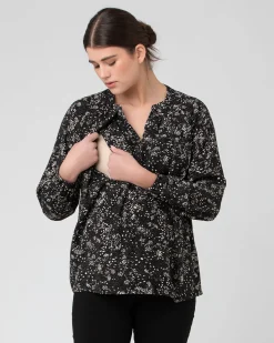 Trixie Nursing Blouse  Black / Natural
