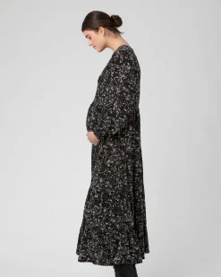 Trixie Tiered Dress  Black / Natural
