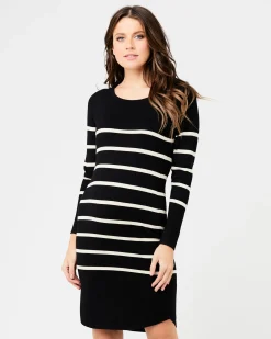 Valerie Tunic Dress Black / Ecru