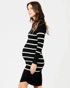 Valerie Tunic Dress Black / Ecru