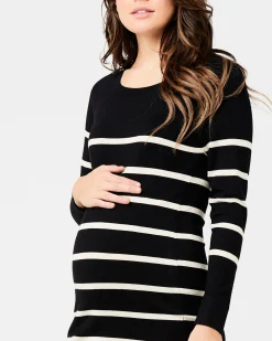 Valerie Tunic Dress Black / Ecru