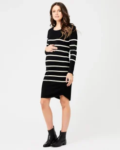 Valerie Tunic Dress Black / Ecru