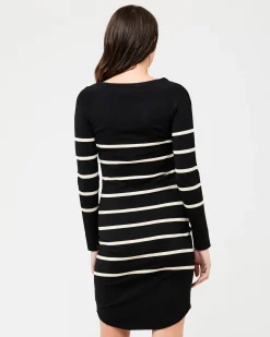 Valerie Up/Down Nursing Tunic Black / Ecru