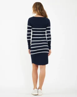 Valerie Up/Down Nursing Tunic Navy / White