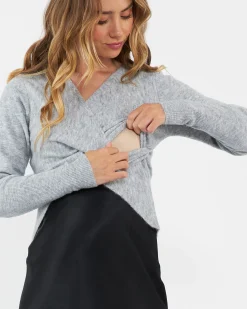 Willa Nursing Knit Silver Marle