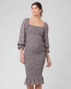 Willow Shirred Dress  Black