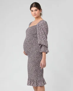 Willow Shirred Dress  Black