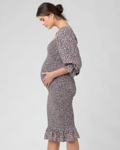 Willow Shirred Dress  Black