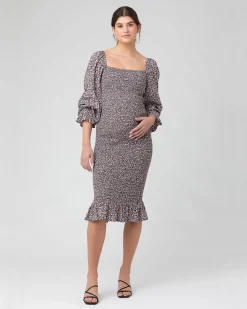 Willow Shirred Dress  Black